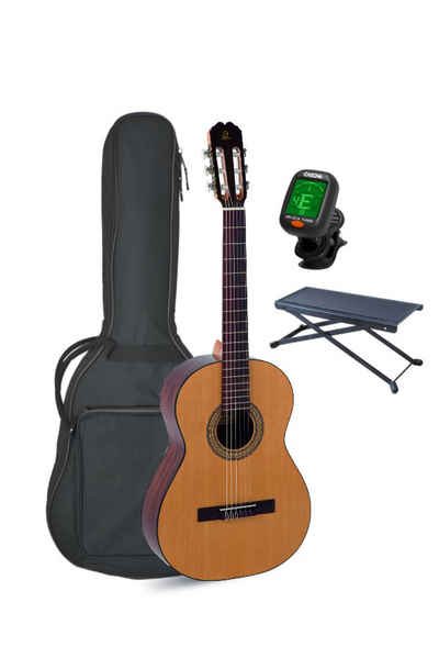 admira Gitarrenset Juanita 3/4, komplett mit Tasche, Fußbank und Stimmgerät