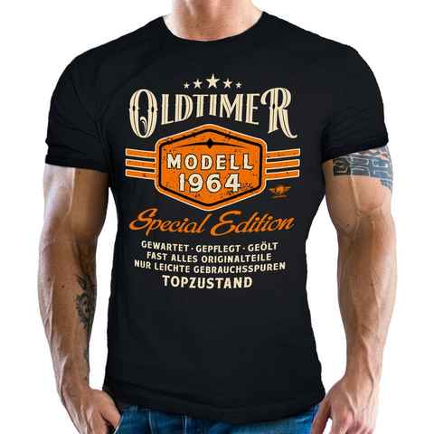 LOBO NEGRO® T-Shirt als Geschenk zum 60. Geburtstag - Oldtimer Modell 1964 in Topzustand