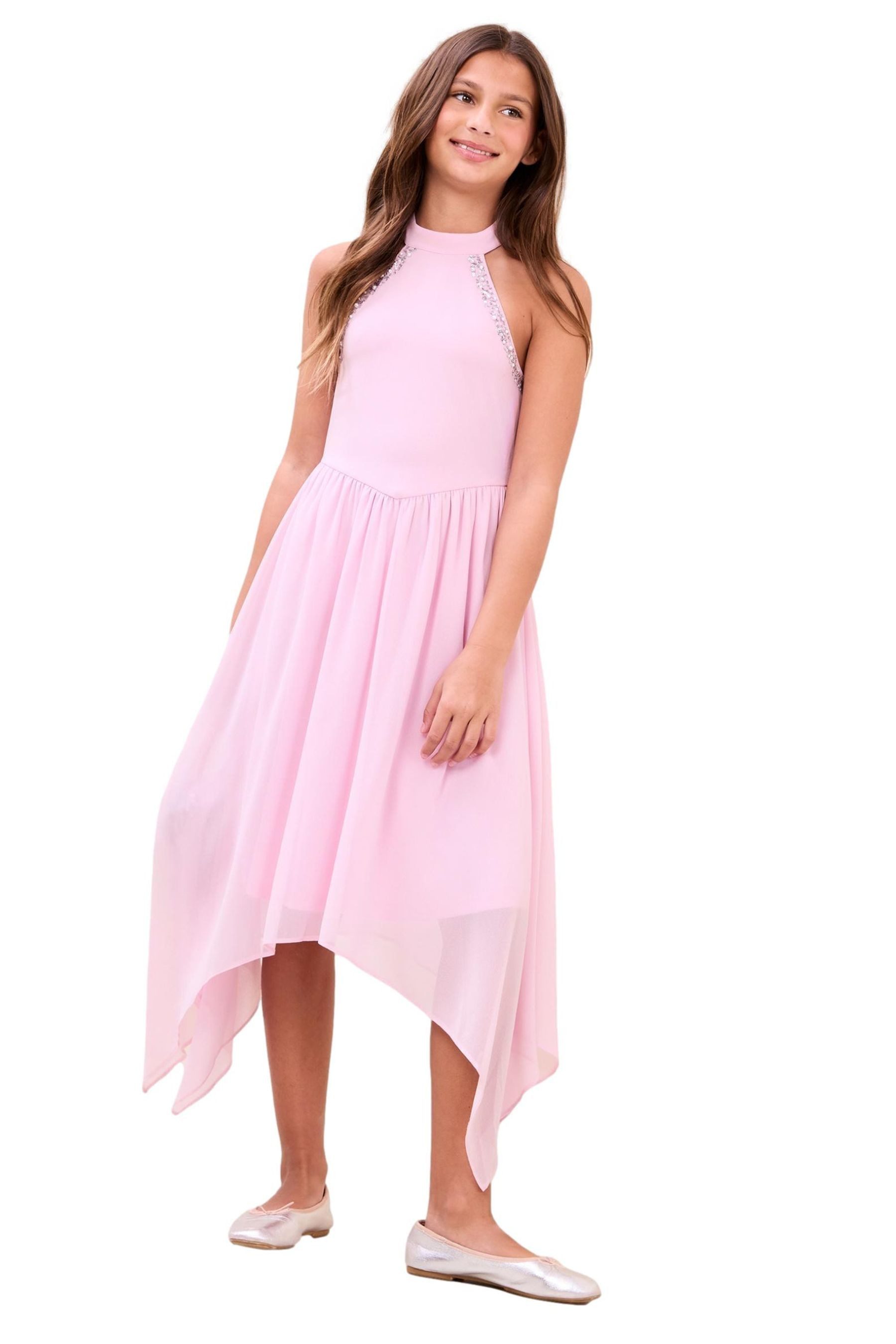 LIPSY Partykleid Lipsy festliches Neckholder-Kleid mit Zipfelsaum (1-tlg)