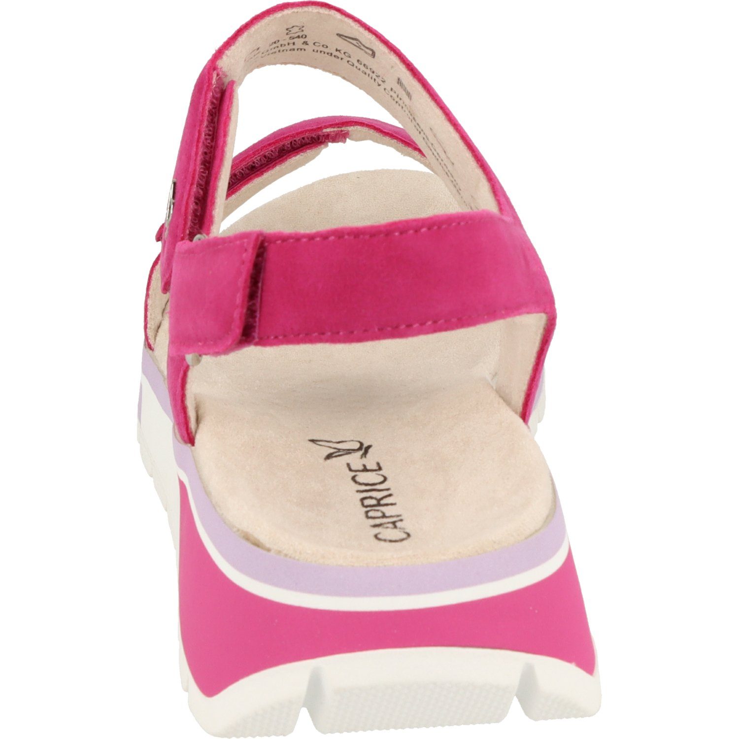 Caprice Damen Schuhe Komfort Fuchsia Climotion Sandalette 9-28705-20 Klett mit