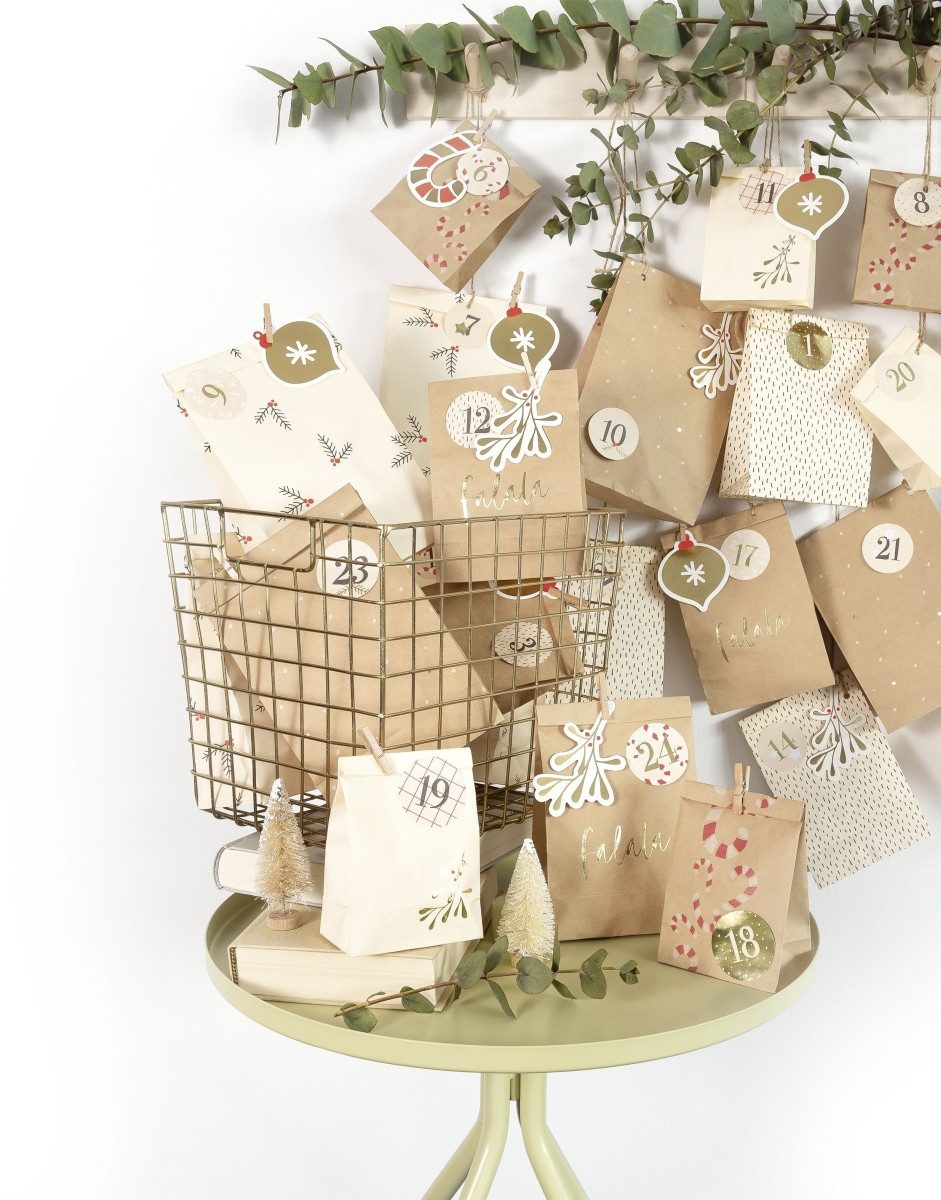 Folia ewige Kalender Adventskalender-Set Falala 97-teilig