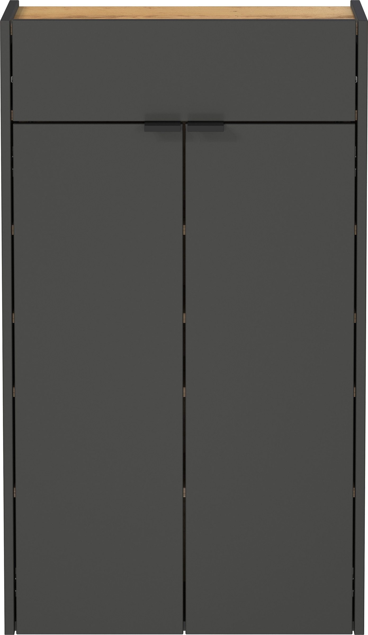 freiraum Schuhschrank GW-AMECA hängend / stehend, Graphit / Navarra-Eiche-Dekor - 56x97x22cm (BxHxT)