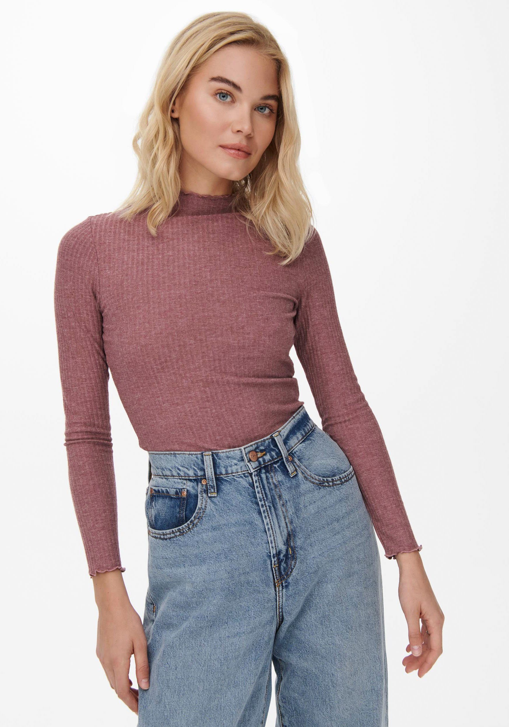 ONLY Langarmshirt ONLEMMA L/S HIGH NECK TOP günstig online kaufen