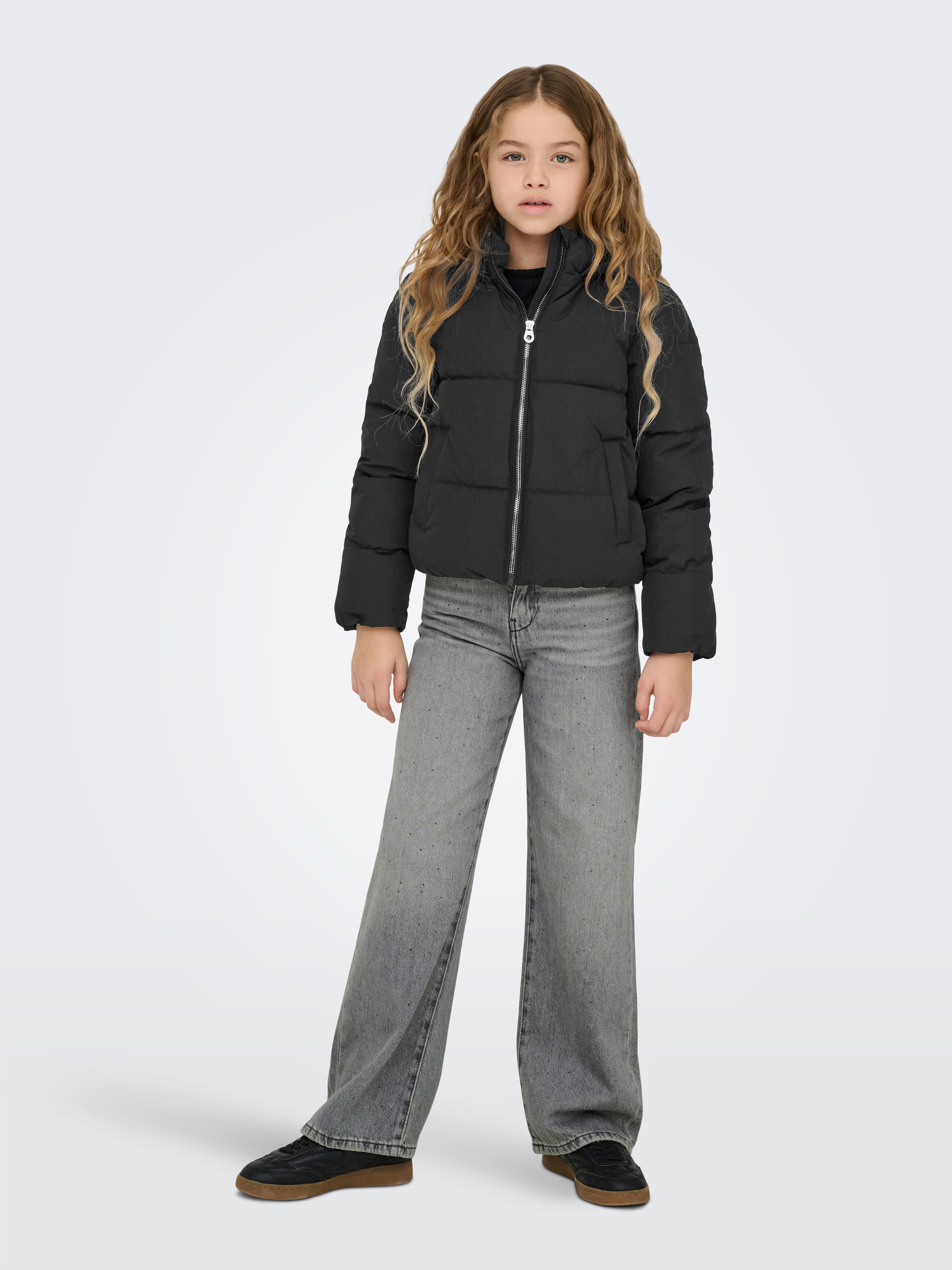 KIDS ONLY Steppjacke KOGDOLLY SHORT PUFFER JACKET OTW mit abnehmbarer Kapuze