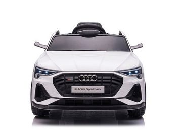 TPFLiving Elektro-Kinderauto Audi e-tron - Kinderauto mit Fernbedienung - 2 x 12 Volt - 7Ah-Akku, Belastbarkeit 30 kg, Kinderfahrzeug mit Soft-Start und Bremsautomatik - Farbe: weiß