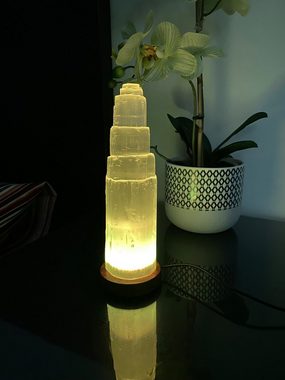 Landster LED Nachttischlampe Selenite Farbwechsel Lampe Turm lampe tischleuchte Kristall Tischlampe