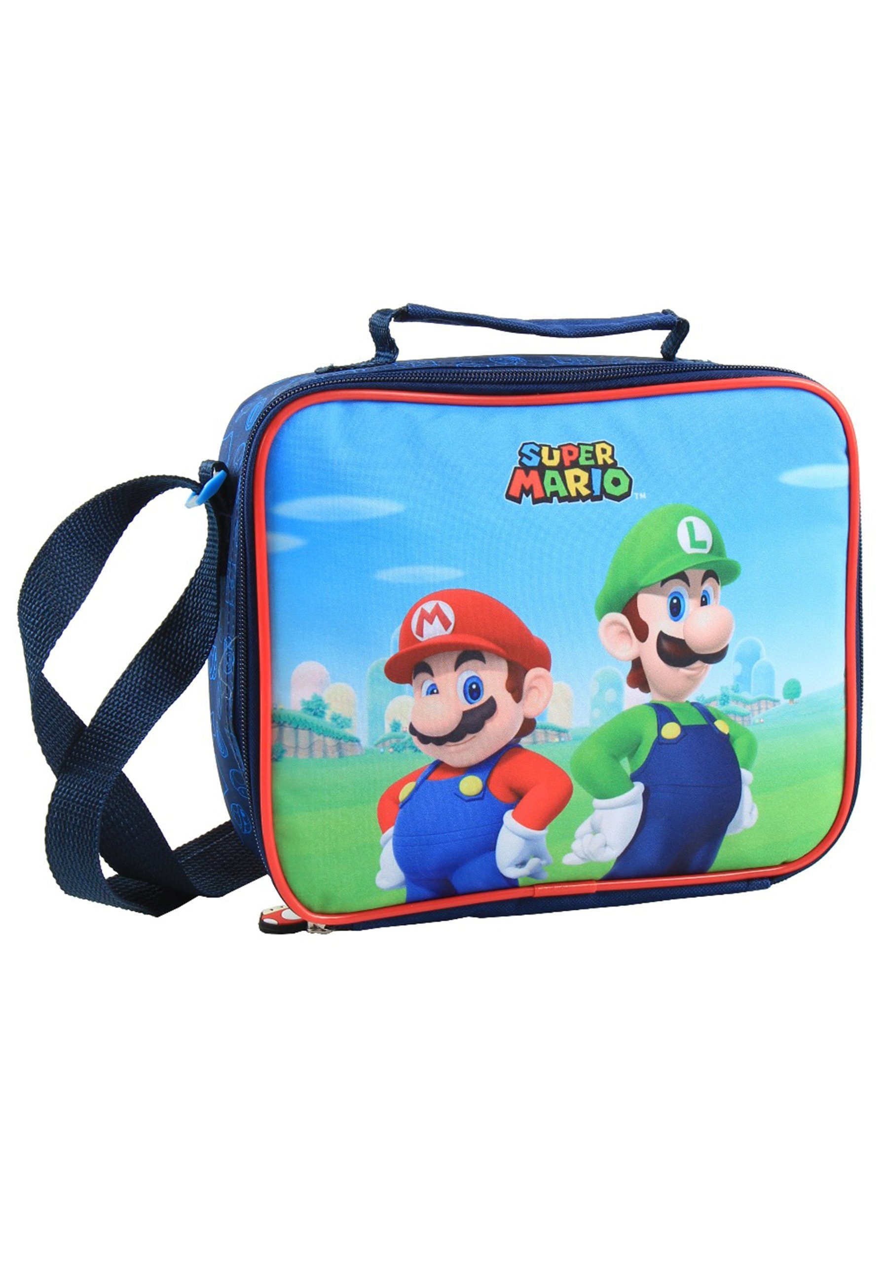 Super Mario Umhängetasche Kinder Jungen Lunchbag isoliert Lunch-Tasche  Schultertasche Kindergartentasche