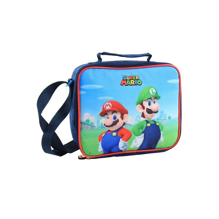 Super Mario Umhängetasche Kinder Jungen Lunchbag isoliert Lunch-Tasche Schultertasche Kindergartentasche