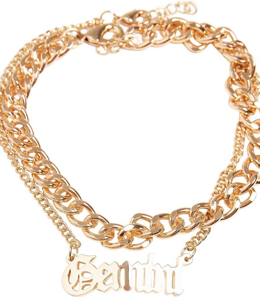 URBAN CLASSICS Fußkette Accessoires Zodiac Golden Anklet, Für ein perfektes  Gefühl von Komfort und Stil