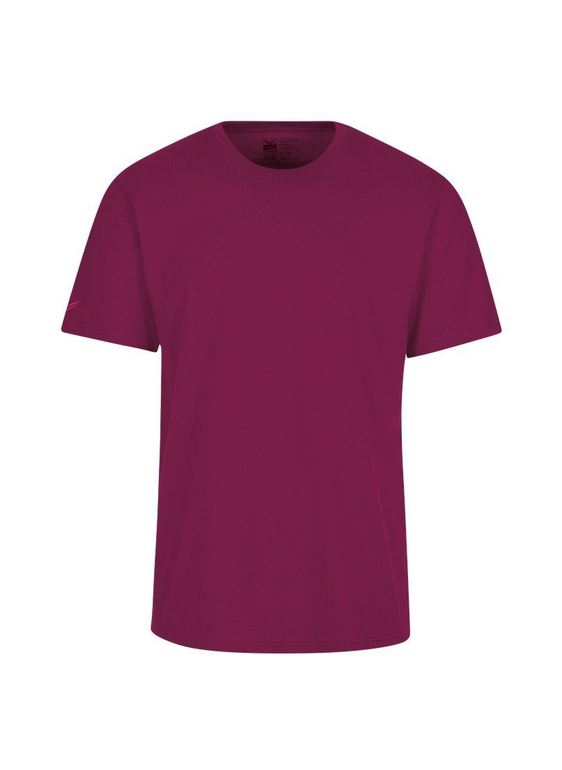 Trigema T-Shirt TRIGEMA T-Shirt 100% sangria-C2C Biobaumwolle aus