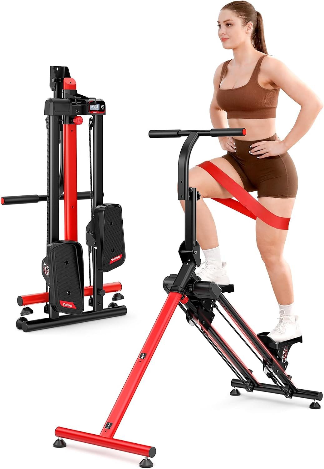 Dripex Stepper Stair Stepper für Zuhause, 3 Modi,Faltbar, Stairmaster mit Haltegriff, 90% Vormontiert, Dual-Dreieck-Stahlrahmen, Große …