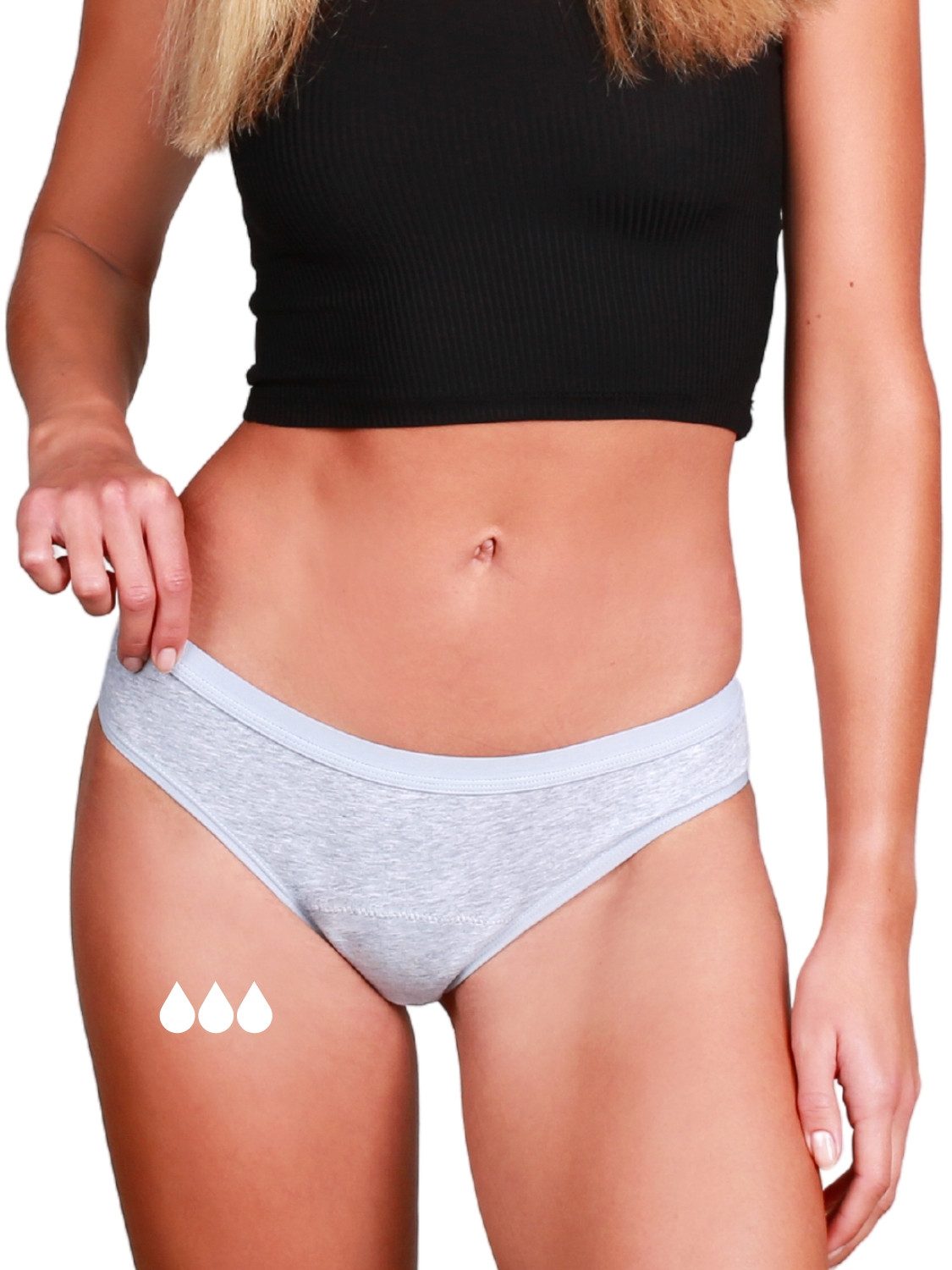 Taynie Periodenslip Classic – bequeme Low Waist Periodenunterwäsche für leichte Tage Damen (1-St., 1er-Pack) Komfortabler Slip aus Bio-Baumwolle mit Ultra Dry Technologie - Alltag
