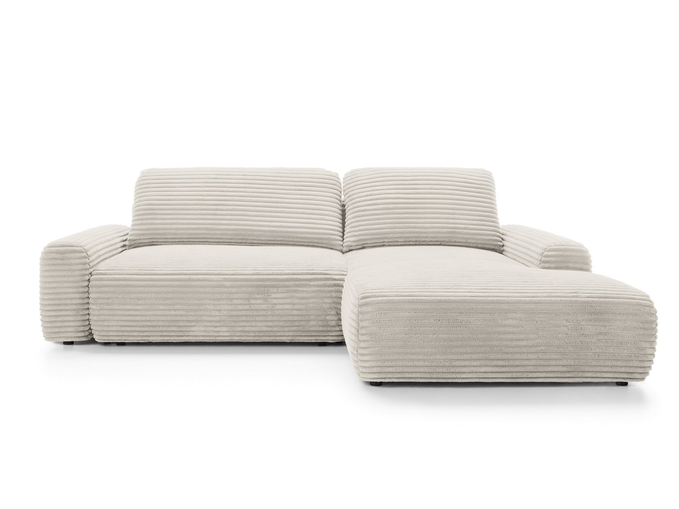Goldstoff Ecksofa mit Schlaffunktion und Bettkasten, Cord Sofa - Modernes S günstig online kaufen