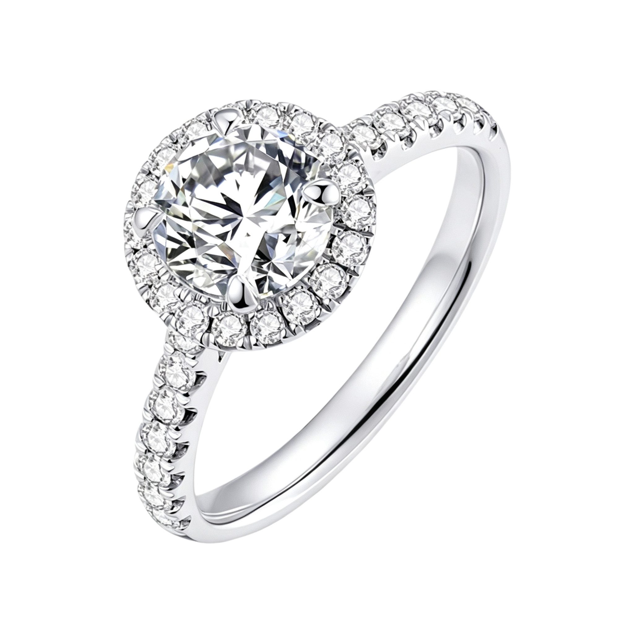 Jumpeak Diamantring 1ct,2ct,D VS1,Damenringe, Eheringe, Verlobungsringe,mit IGI-Zertifikat, 14k Gold,Hochzeitsgeschenk,Verlobungsgeschenk, Muttertagsgeschenk