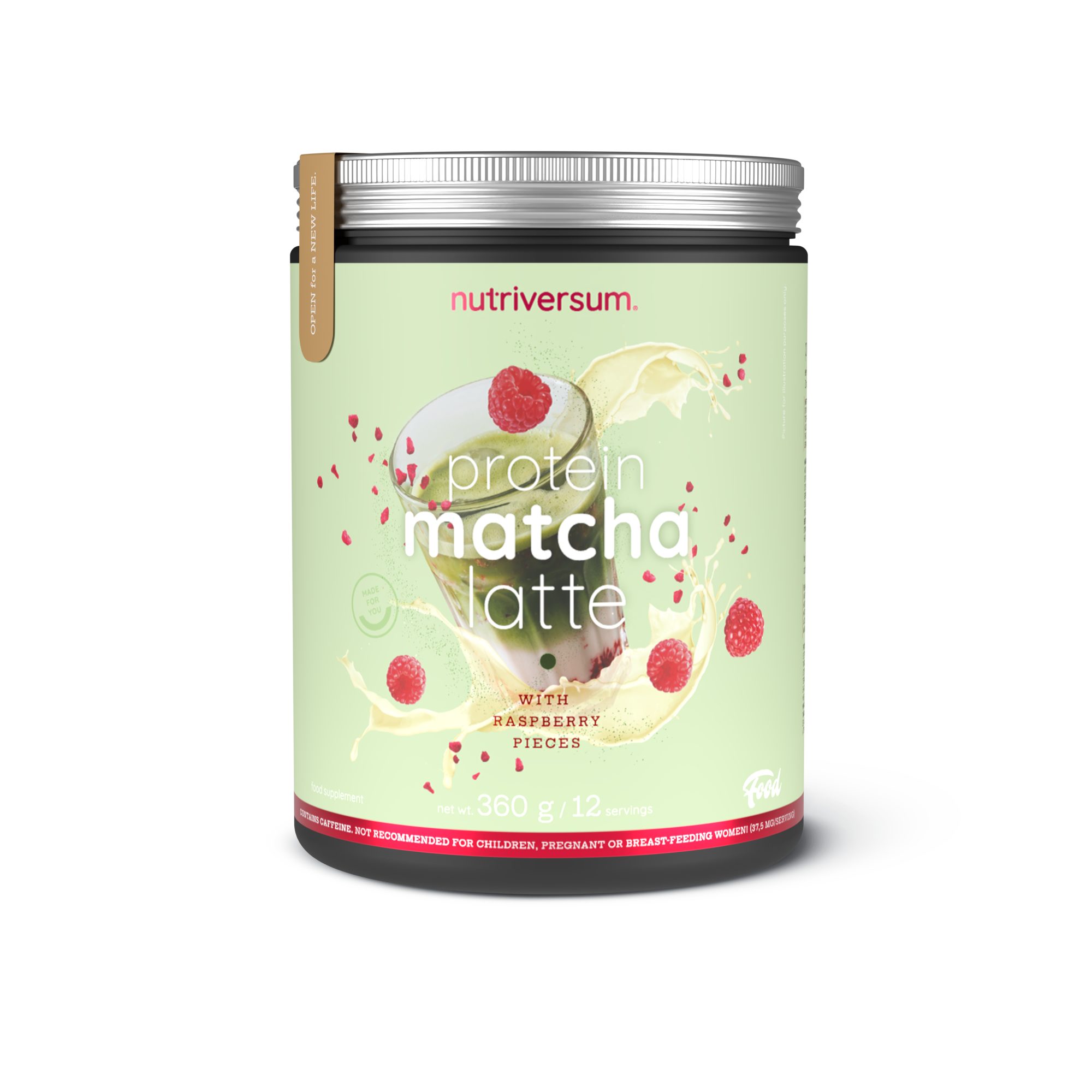nutriversum Nutriversum Protein-Matcha-Latte Proteinpulver und Himbeerstückchen Pulver