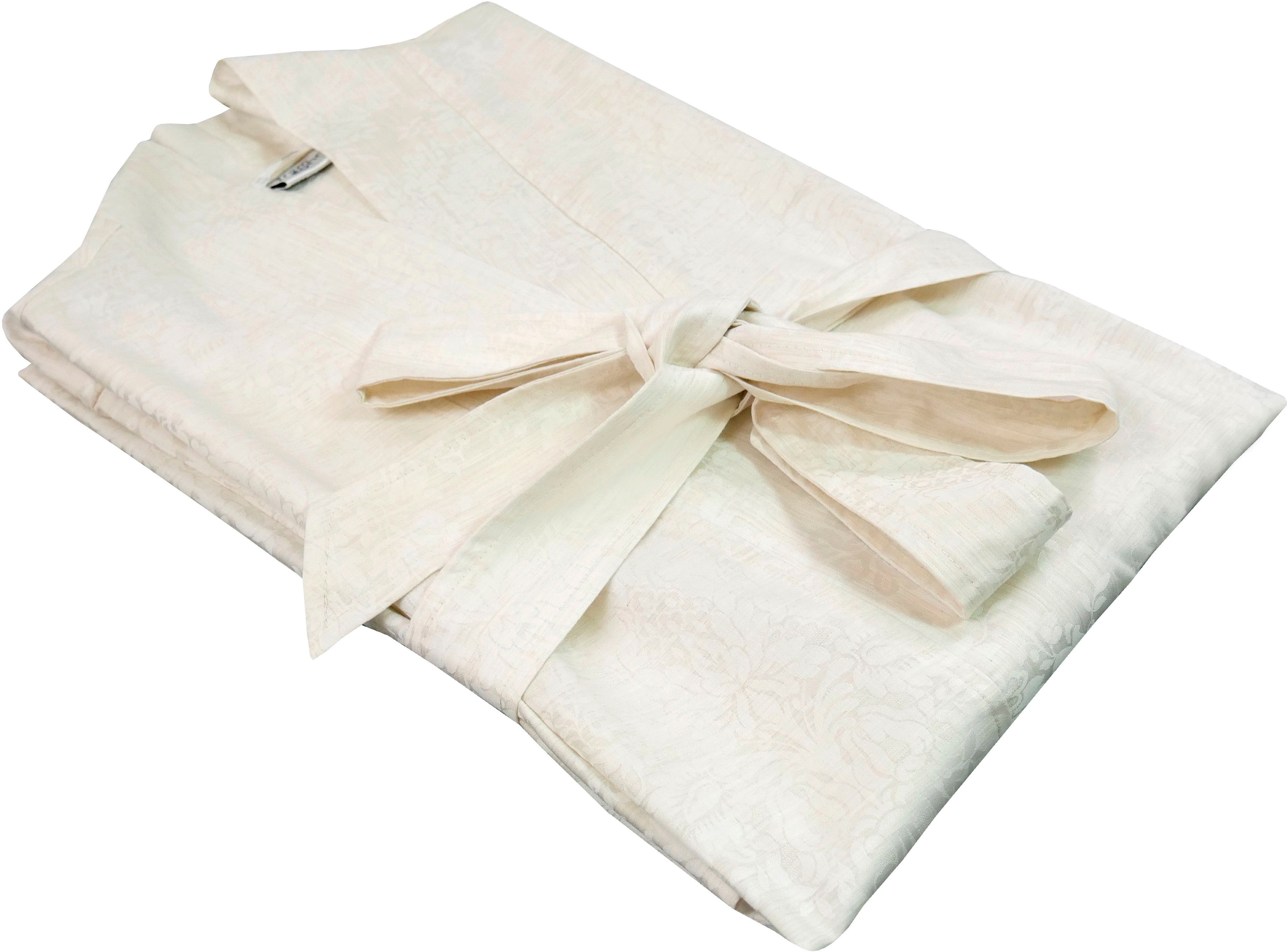 FRAMSOHN FROTTIER Damenbademantel Damast Langform, Mako-Satin, Kimono-Kragen, Gürtel, aus feinstem Mako-Satin mehr