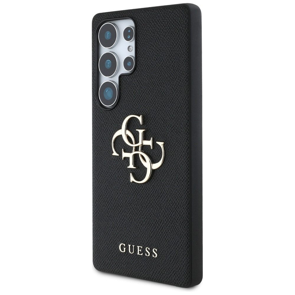 Guess Handyhülle Galaxy S25 Ultra Kunstleder schwarz mit goldfarbenen Logo 6,9 Zoll, Kantenschutz – Bild 2 von 5