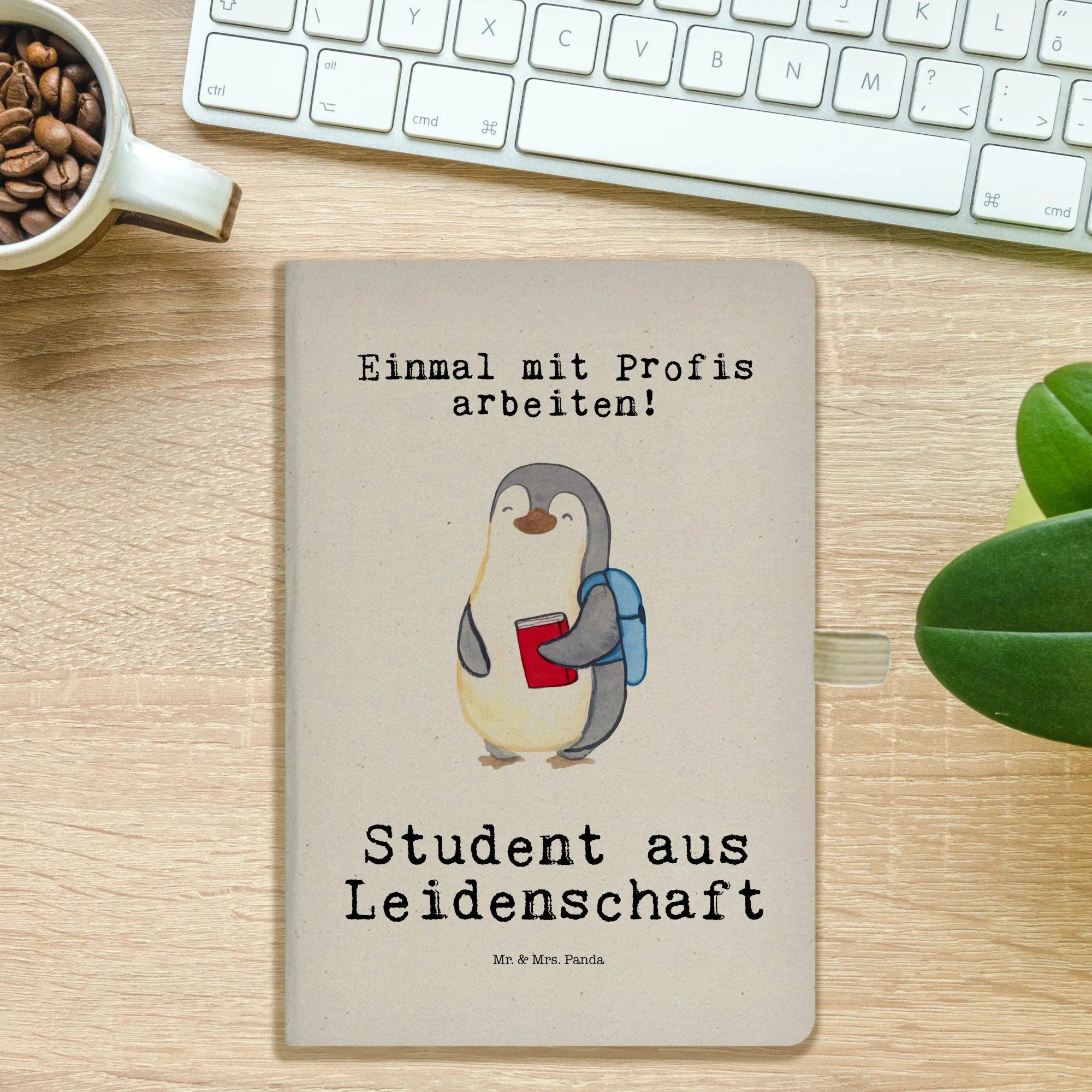Thumbnail - Mr. & Mrs. Panda Notizbuch Student Leidenschaft - Transparent - Geschenk, Notizbuch DIN A5, Firm Mr. & Mrs. Panda, Hochw...
