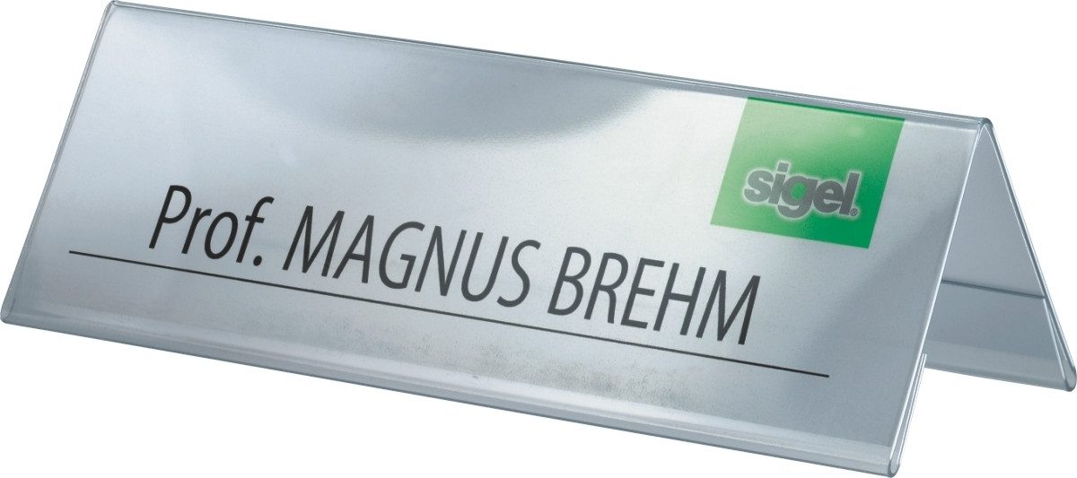 Stehsammler Tischaufsteller Dachform glasklar 190x60mm VE=5 Stück.