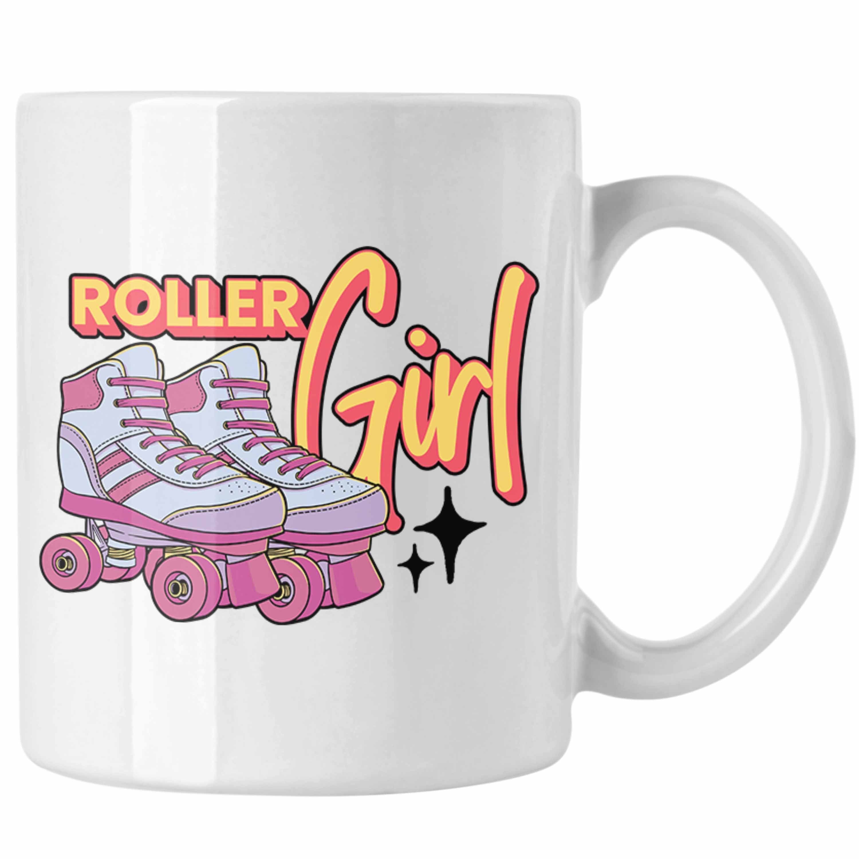 Trendation Tasse Tasse Rollschuh Nostal Lustige Roller Weiss Girls Geschenk Girl" für "Roller