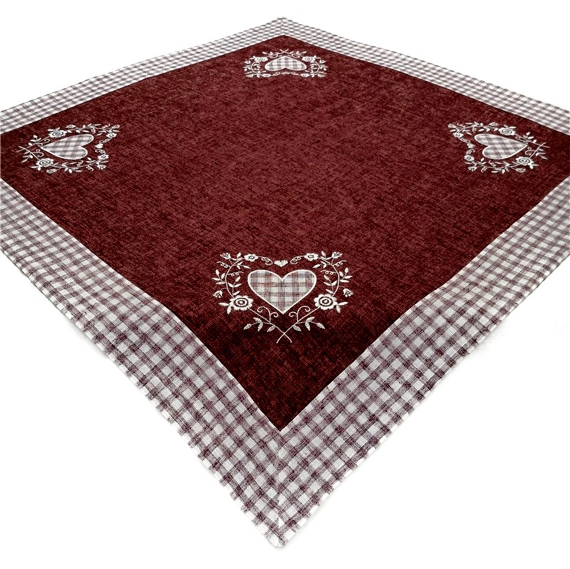 Tischdecke Bestickt / Mitteldecke / Versch. Farben / 85x85cm / TW-87-39