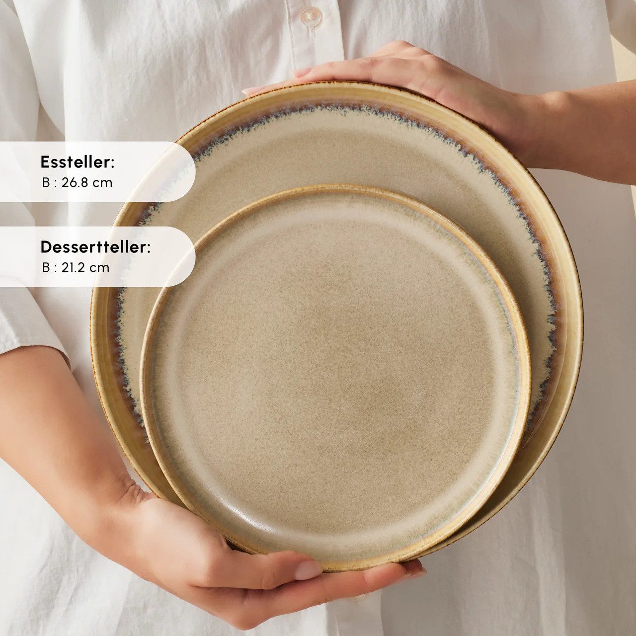 Karaca Geschirr-Set Karaca Earthy Light Reaktiv Geschirrset 12 Personen 52tlg Tafelservice, 12 Personen – Bild 5 von 5