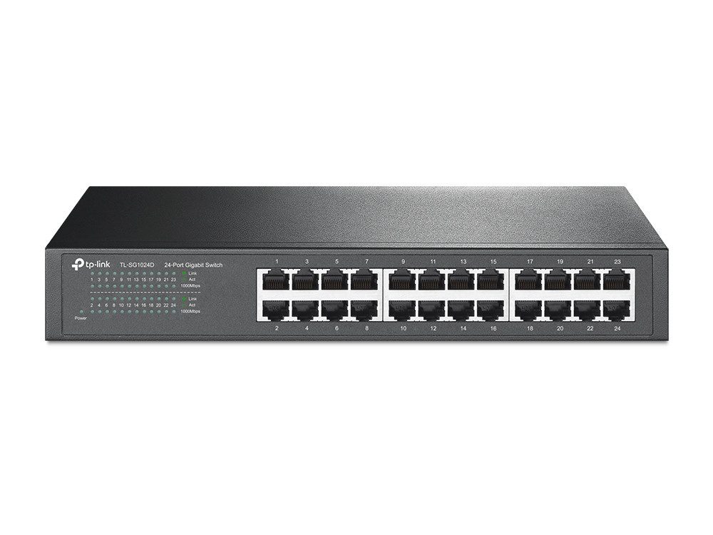 tp-link TL-SG1024D 24-Port Gigabit Desktop/Rackmount Switch Netzwerk-Switch