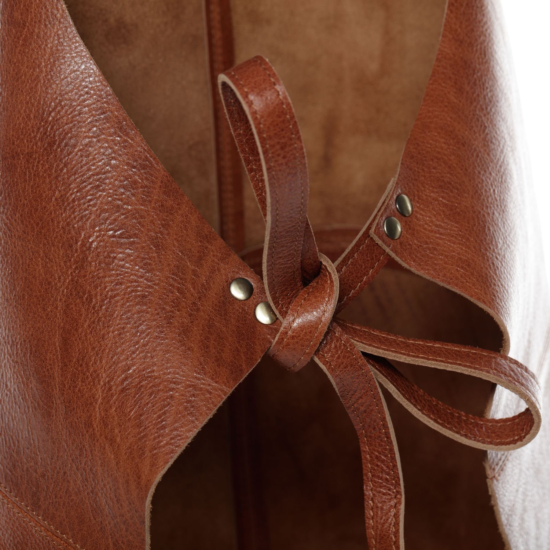 SID & VAIN Grillschürze echt Leder specials groß hell-crunchy-tan, Kochschürze echt Leder Unisex, Lederschürze BBQ, Schürze braun