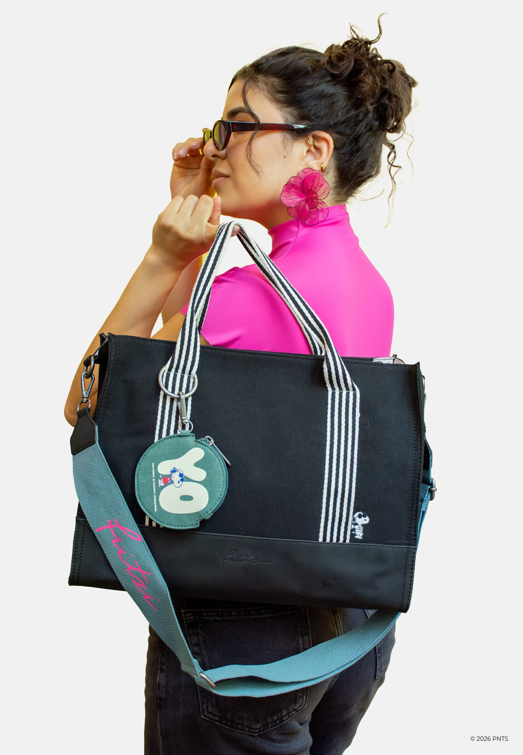 Fritzi aus Preußen Shopper PeanutsTM x fritzi Tote Bag Cool Black, mit Peanuts-Motiv – Bild 3 von 5