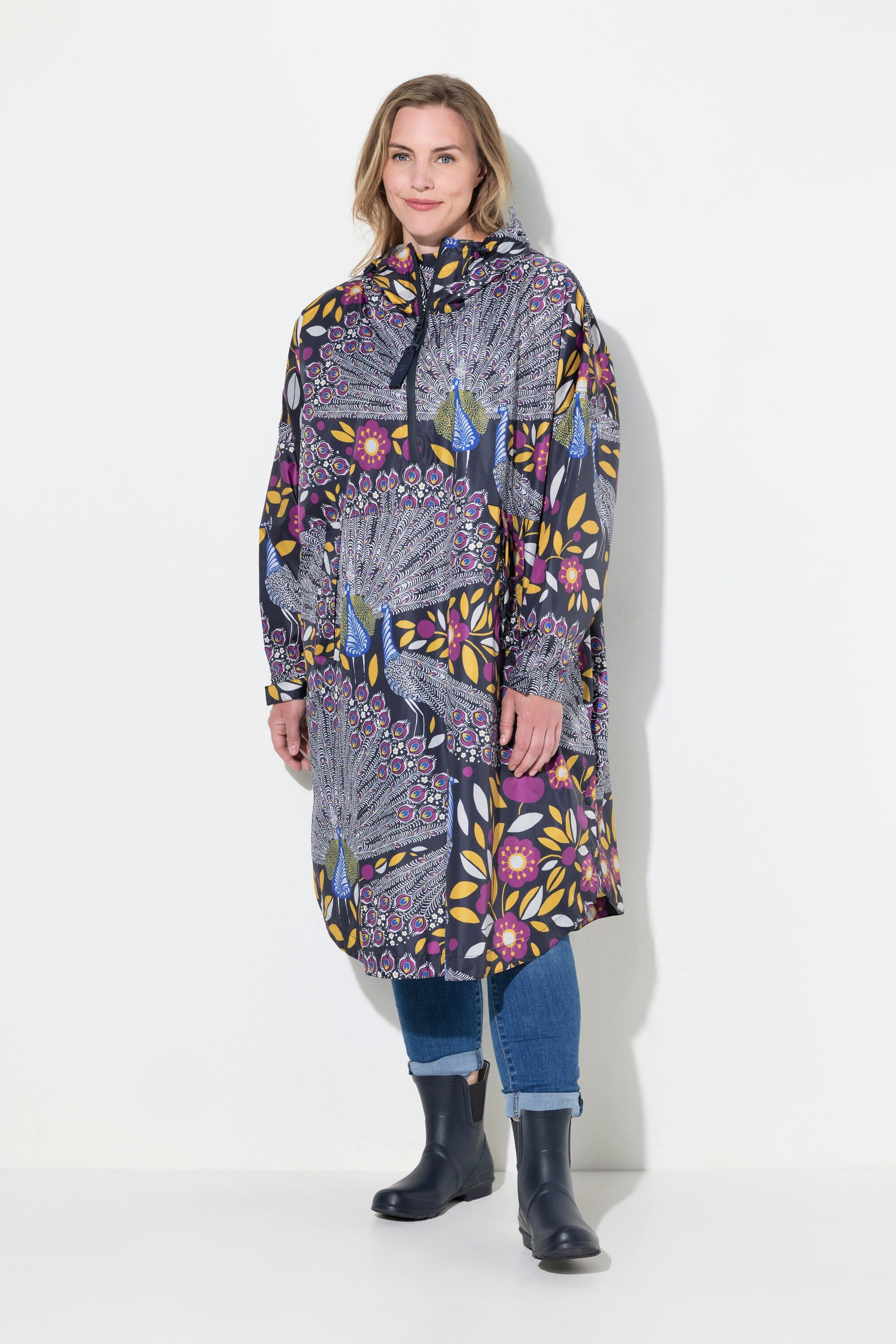 Laurasøn Funktionsjacke Funktions-Regencape Unisex Print Kapuze