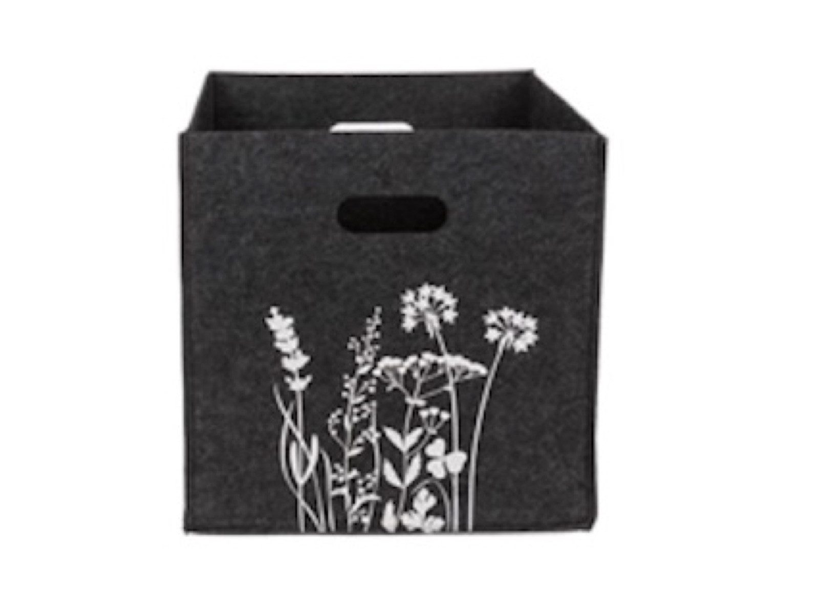 LK Trend & Style Aufbewahrungsbox aus Filz mit Löwenzahn-/Wildblumenmotiv, (1 St., 1-tlg. oder 2-tlg), Größe 32x32x32 cm