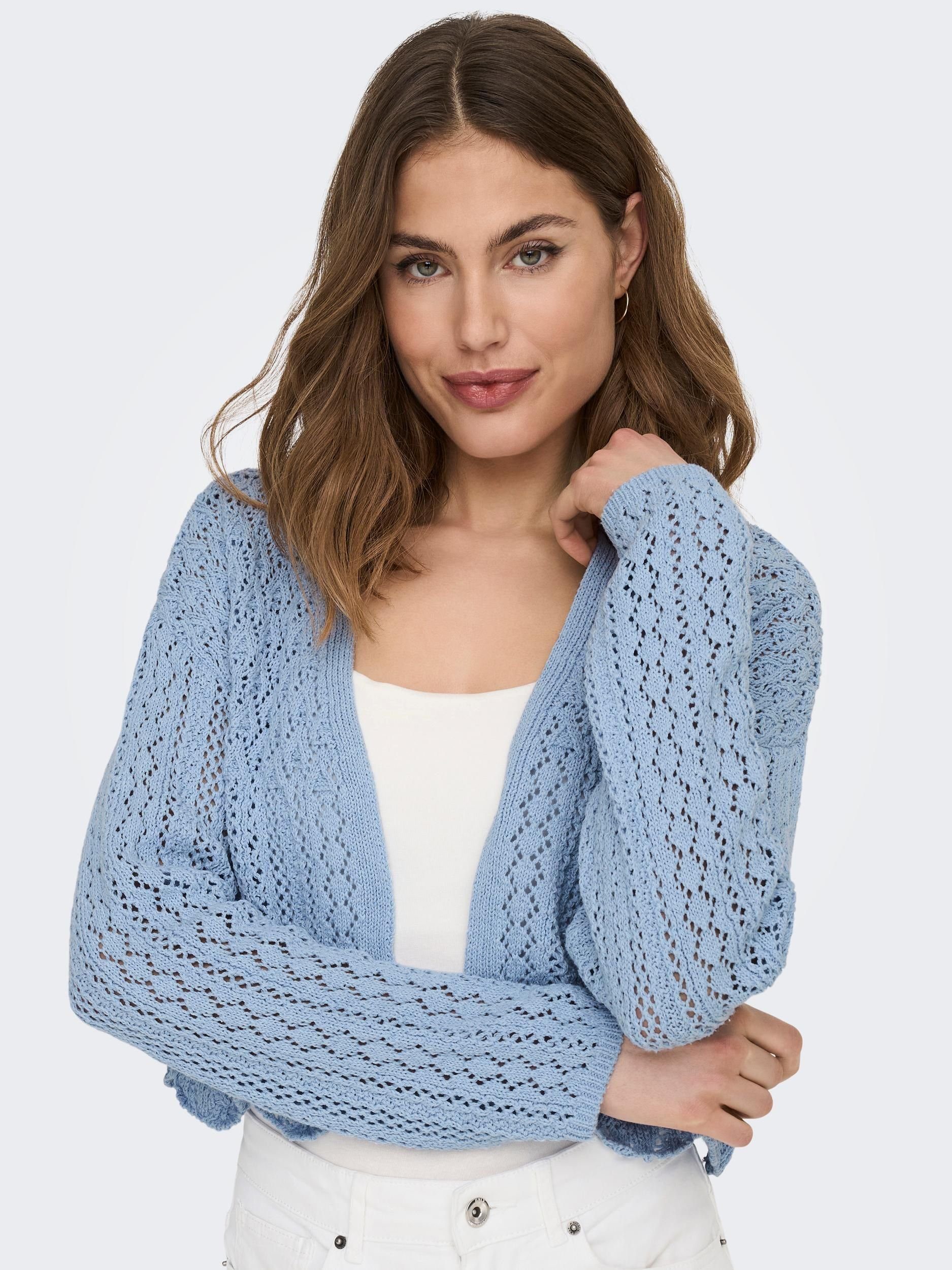 ONLY Strickjacke light blue