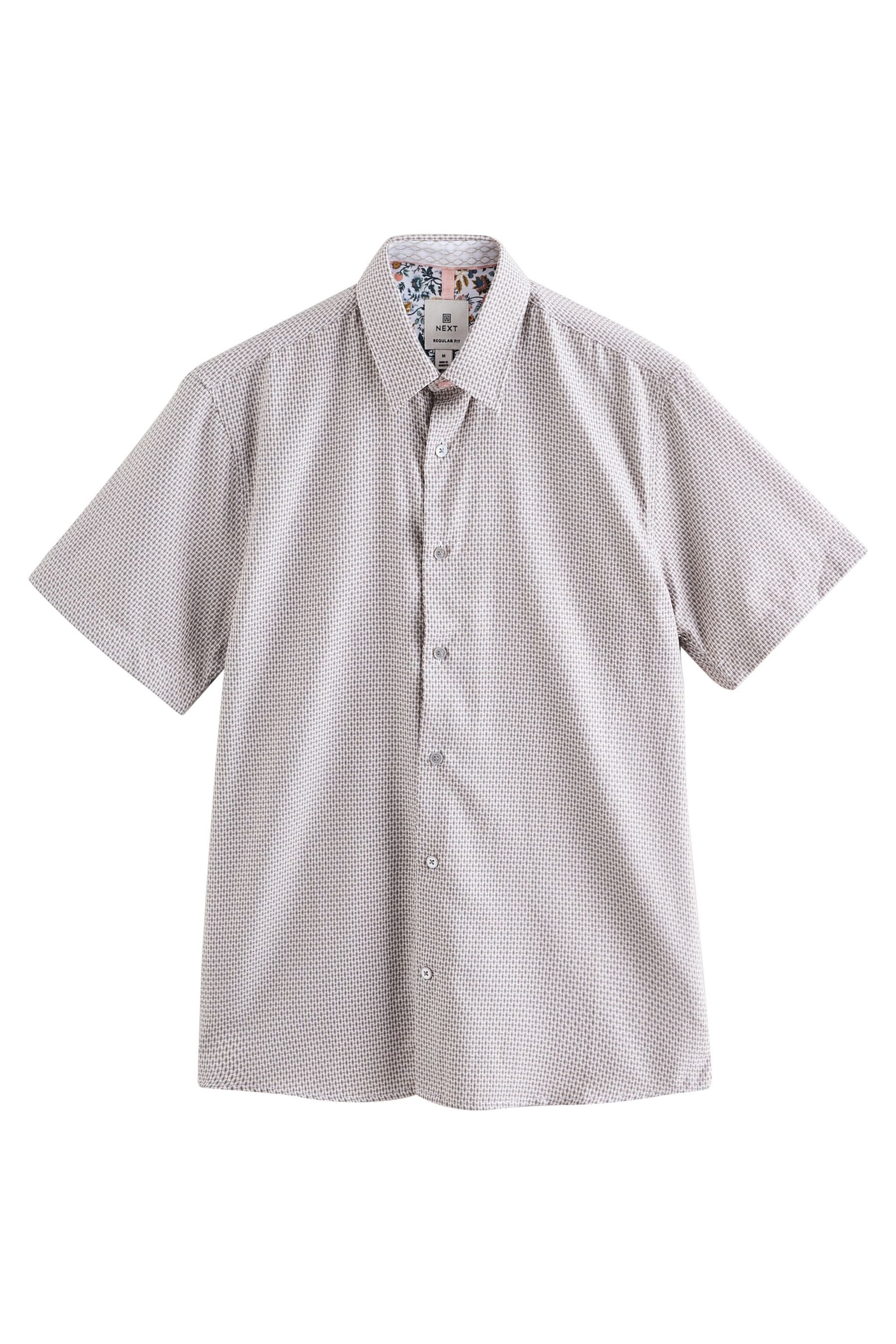 Next Kurzarmhemd Kurzärmliges Hemd mit Struktur, Regular Fit (1-tlg) günstig online kaufen