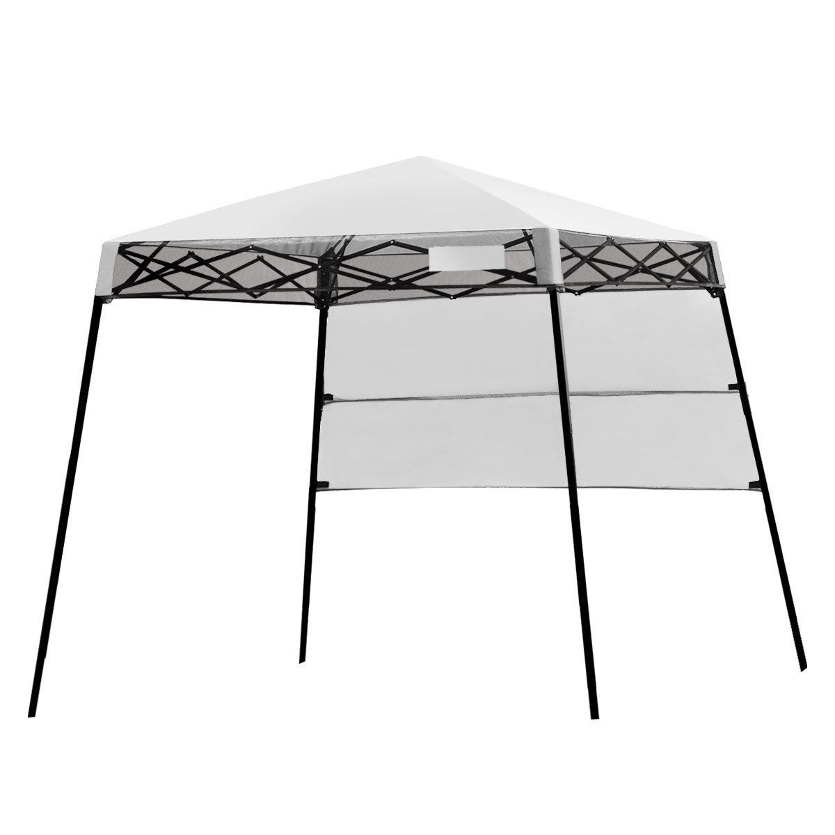 KOMFOTTEU Partyzelt 180x180cm Faltpavillon, Pop-Up-Pavillon,weiß