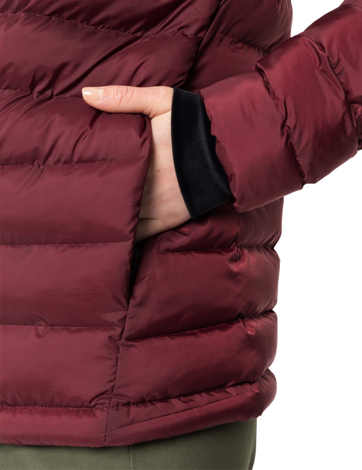 VAUDE Outdoorjacke Women's Mineo kompensiert dark Padded cherry Klimaneutral Jacket (1-St)