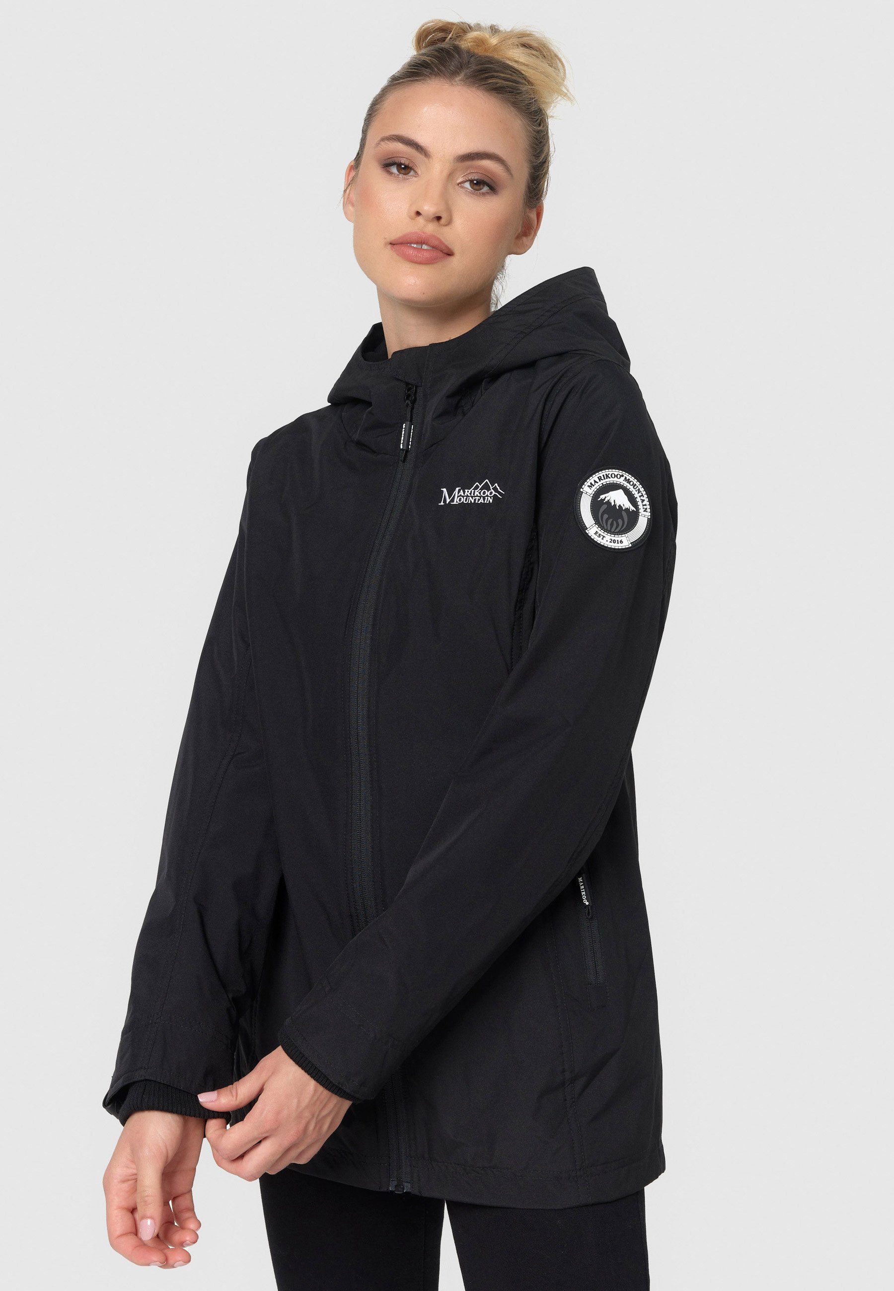 Marikoo Outdoorjacke Honigbeere sportliche Übergangsjacke mit Kapuze
