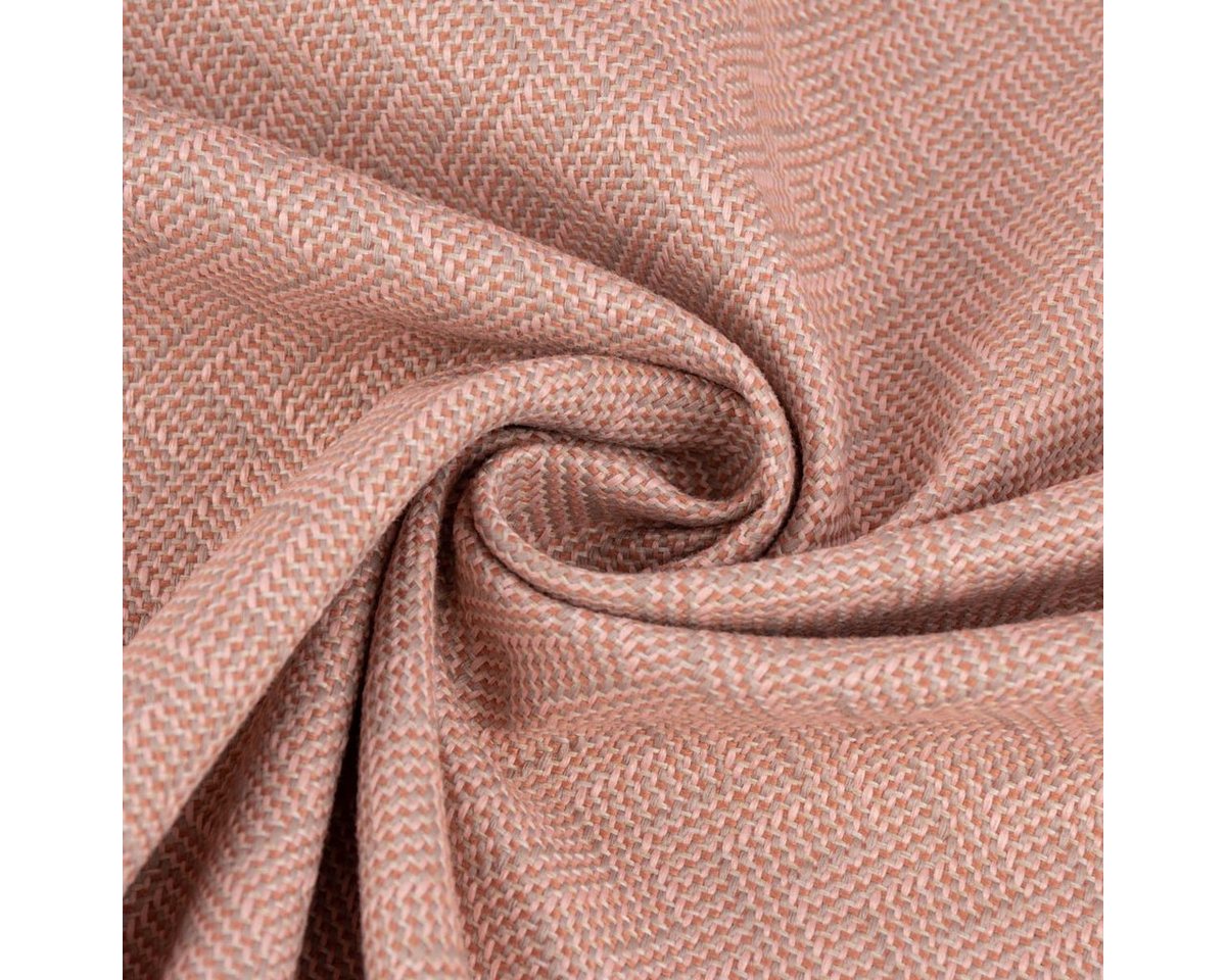 Thumbnail - SCHÖNER LEBEN. Stoff Polsterstoff Möbelstoff Dekostoff Flachgewebe Alba Chevron rosa 1,40m, pflegeleicht