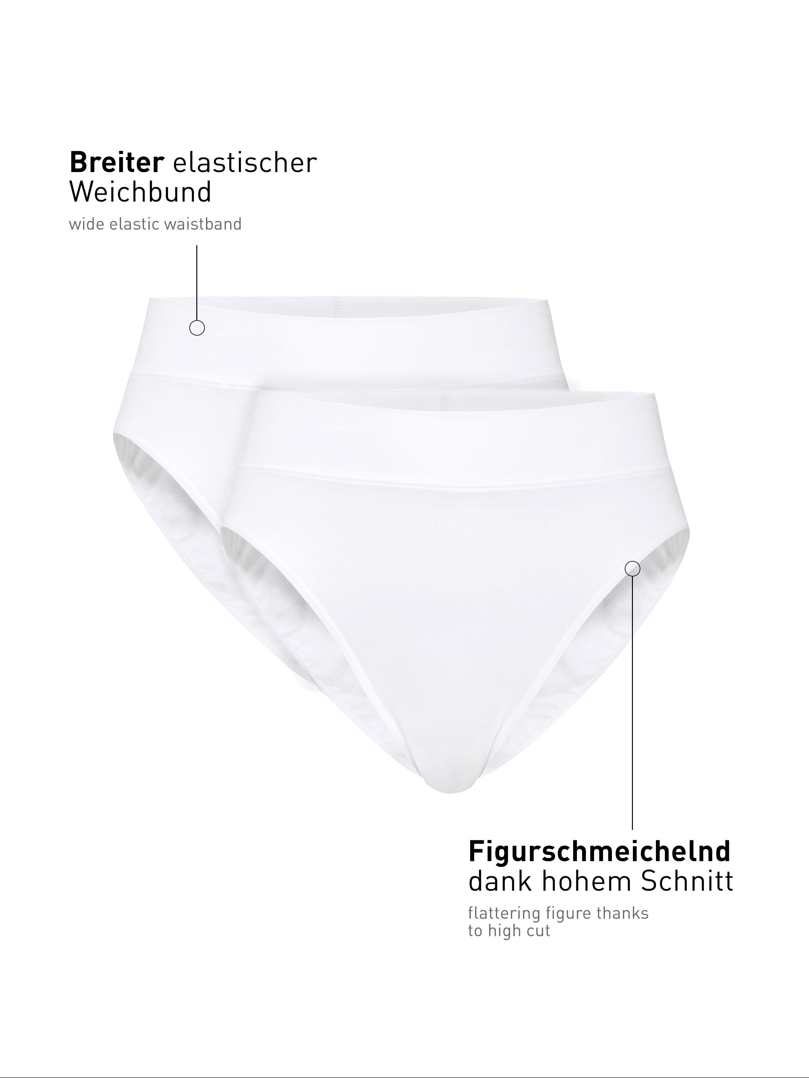 CALIDA High-Waist-Slip Elastic Duopack (2er Pack) breiter Softbund, elastisch, atmungsaktiv, weich – Bild 5 von 5