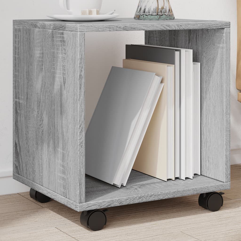 vidaXL Beistelltisch Rollschrank Grau Sonoma 37x33x42,5 günstig online kaufen