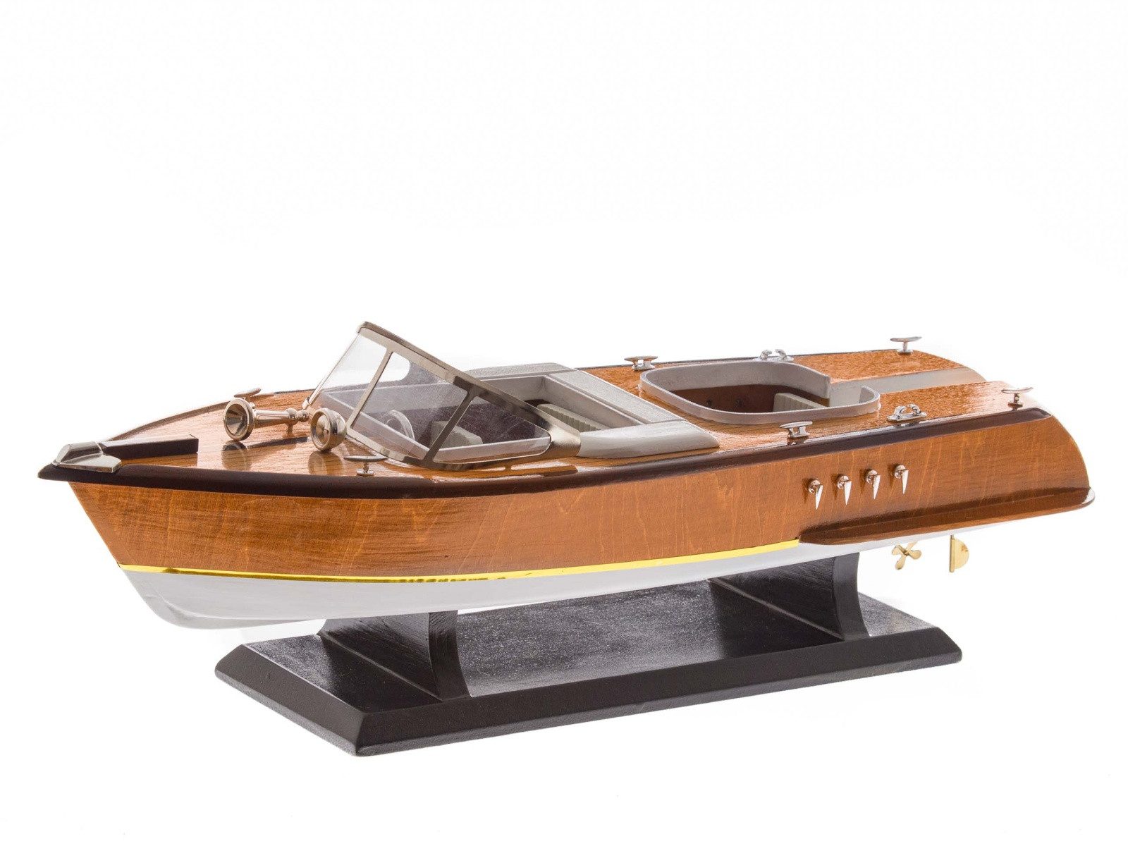 Dekoobjekt Modellschiff Sportboot Italien Schiffsmodell Yacht Schiff Boot 50cm ke