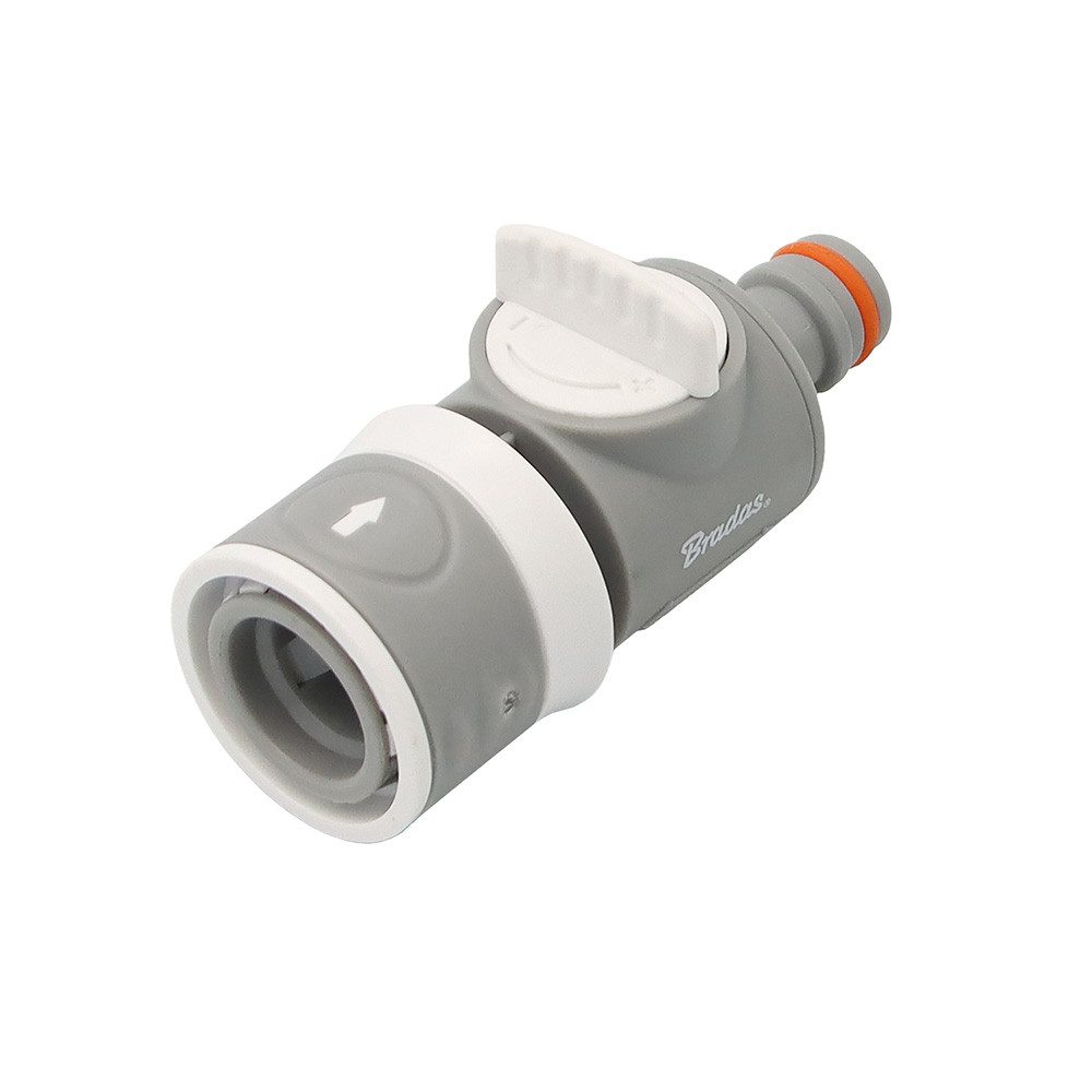 Schlauchadapter Schnellkupplungsventil mit Nippel Bradas WHITE LINE