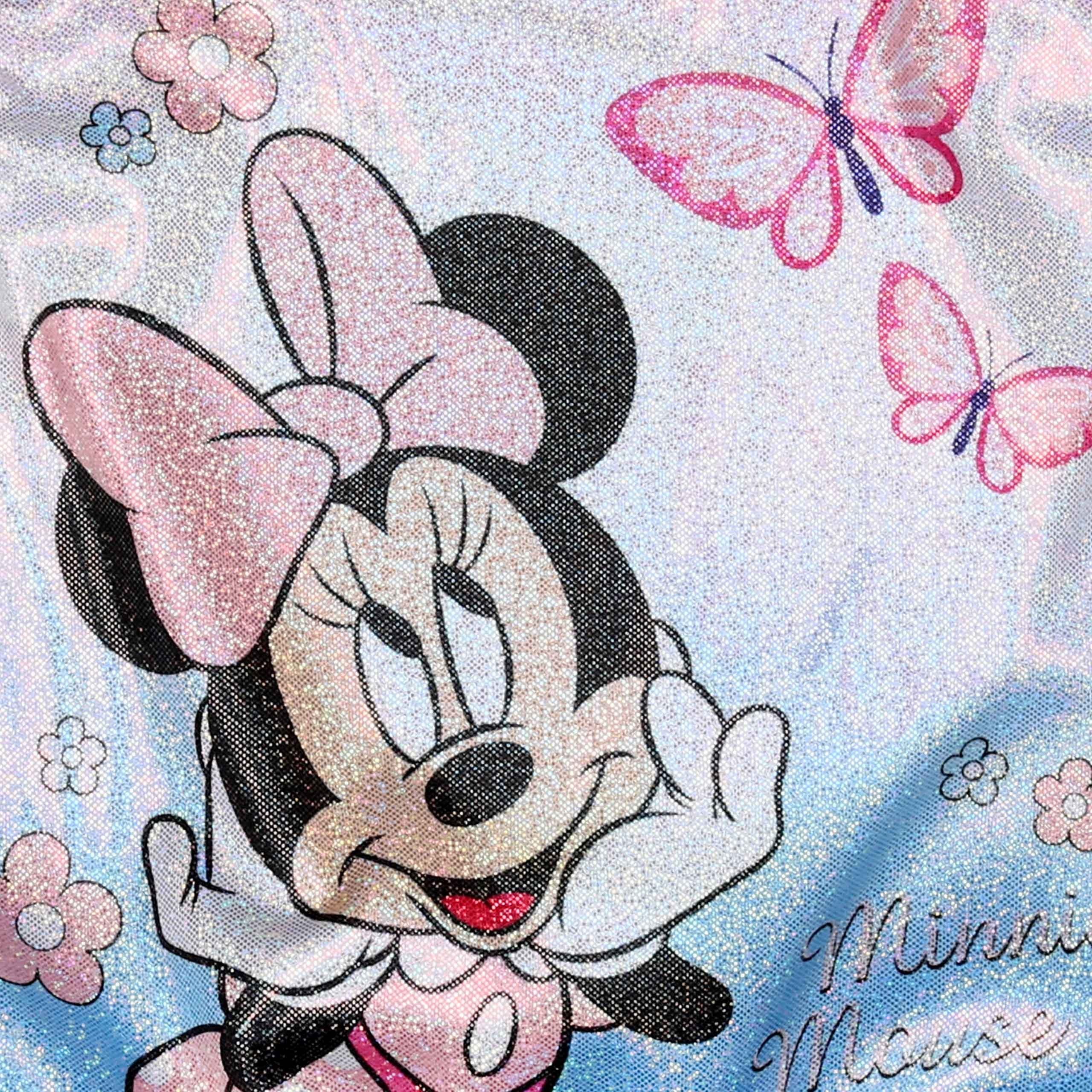 Disney Tüllkleid DISNEY Minnie Mouse Blaues kurzärmeliges Tüllkleid, Mädchenkleid