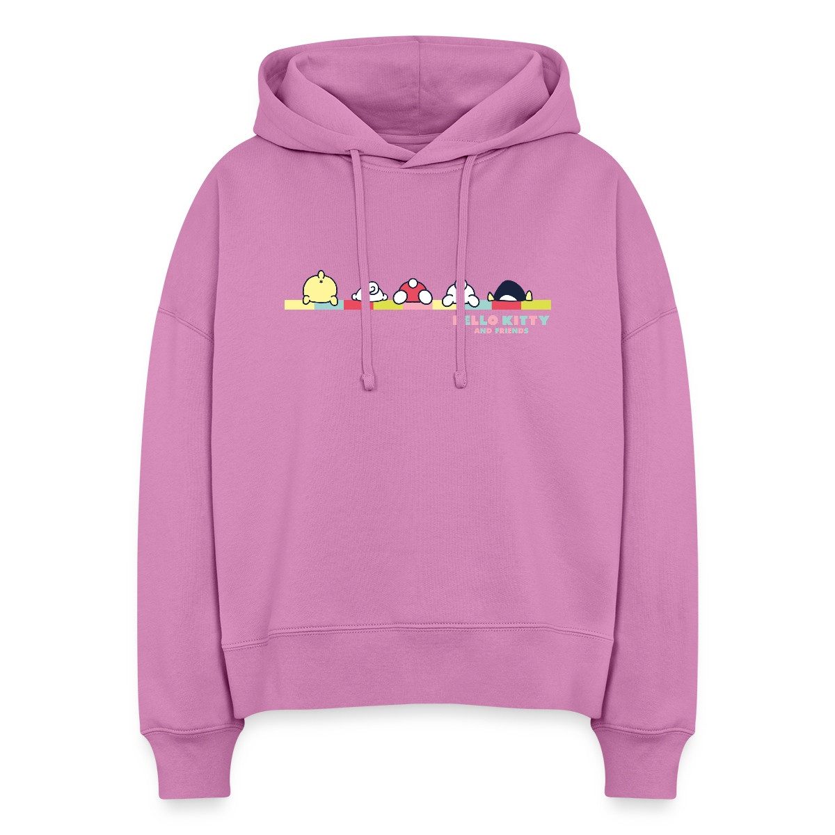 Spreadshirt Hoodie Hello Kitty And Friends Pose Frauen Boxy Organic Hoodie (1-tlg)