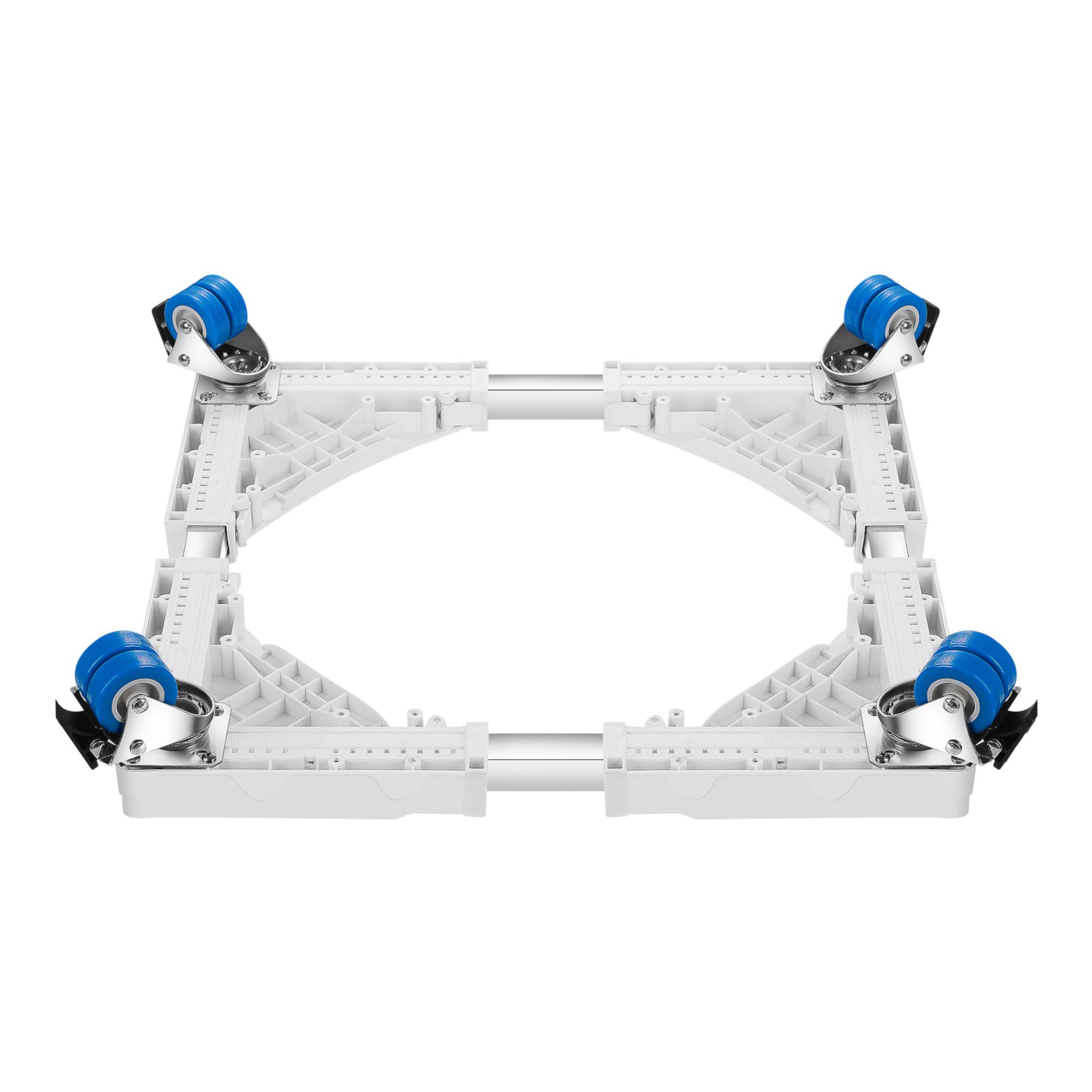 »Zaberfeld« 4 Rollen Edelstahl Waschmaschinen-Sockel en.casa Waschmaschinenuntergestell, Weiß 300kg max.