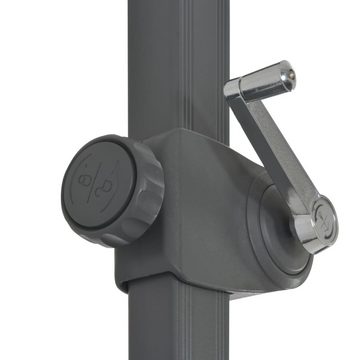 vidaXL Balkonsichtschutz Ampelschirm mit Aluminium-Mast Terrakotta-Rot 300 cm