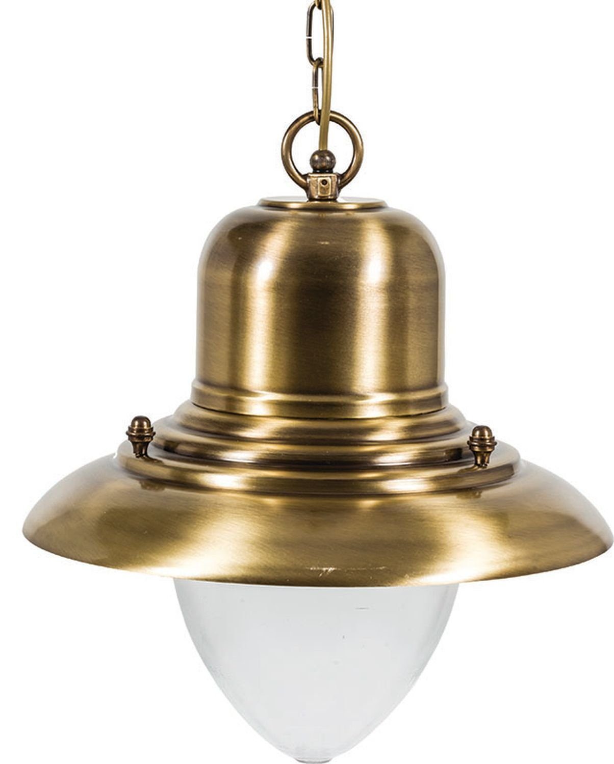 Licht-Erlebnisse Außen-Deckenleuchte »IKARIA Hängelampe Messing Maritim