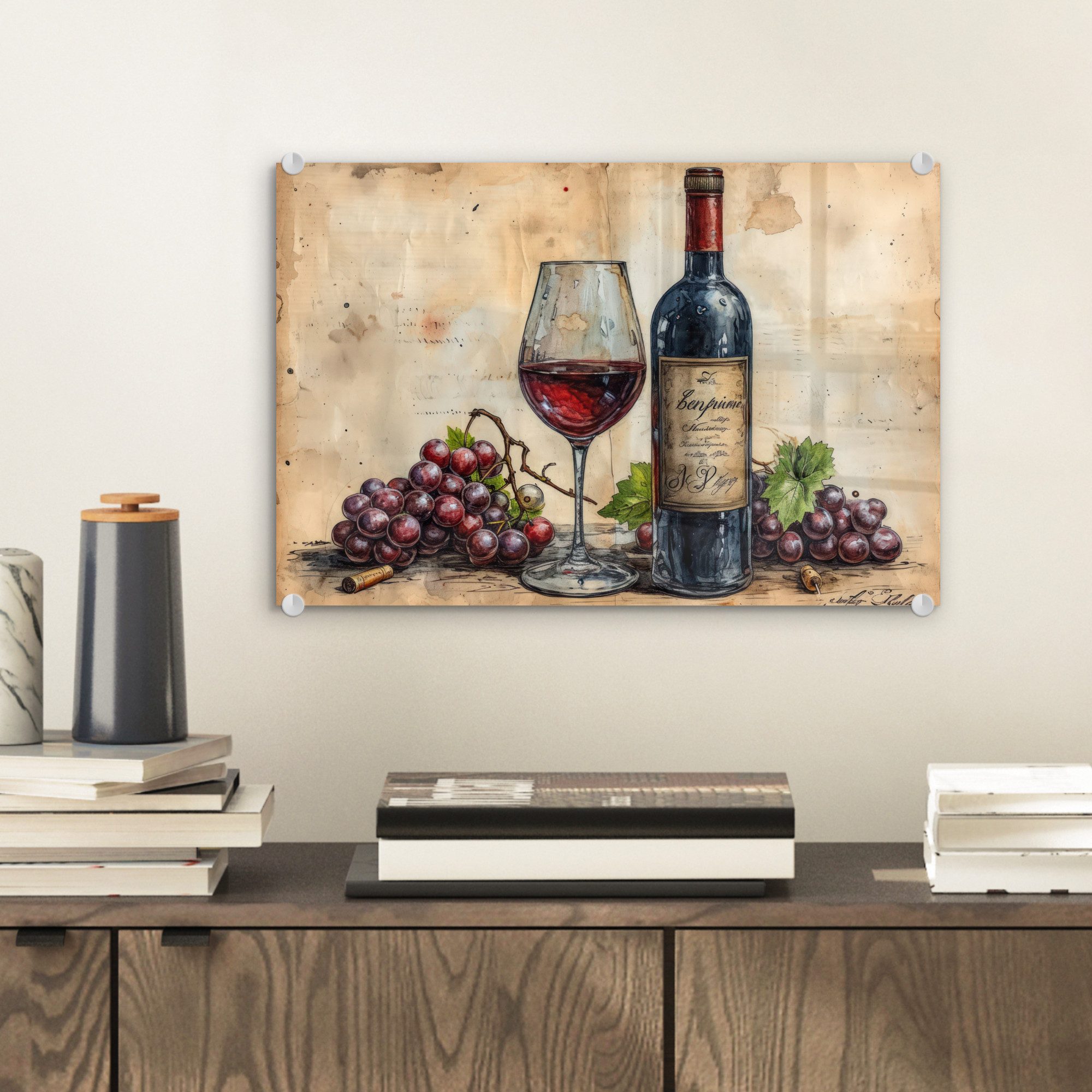 MuchoWow Acrylglasbild Wein - Trauben - günstig online kaufen