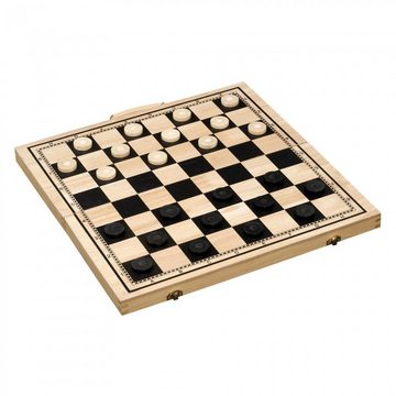 Philos Spiel, Schach Backgammon Dame Set - Feld 50 mm - mit Tragegriff