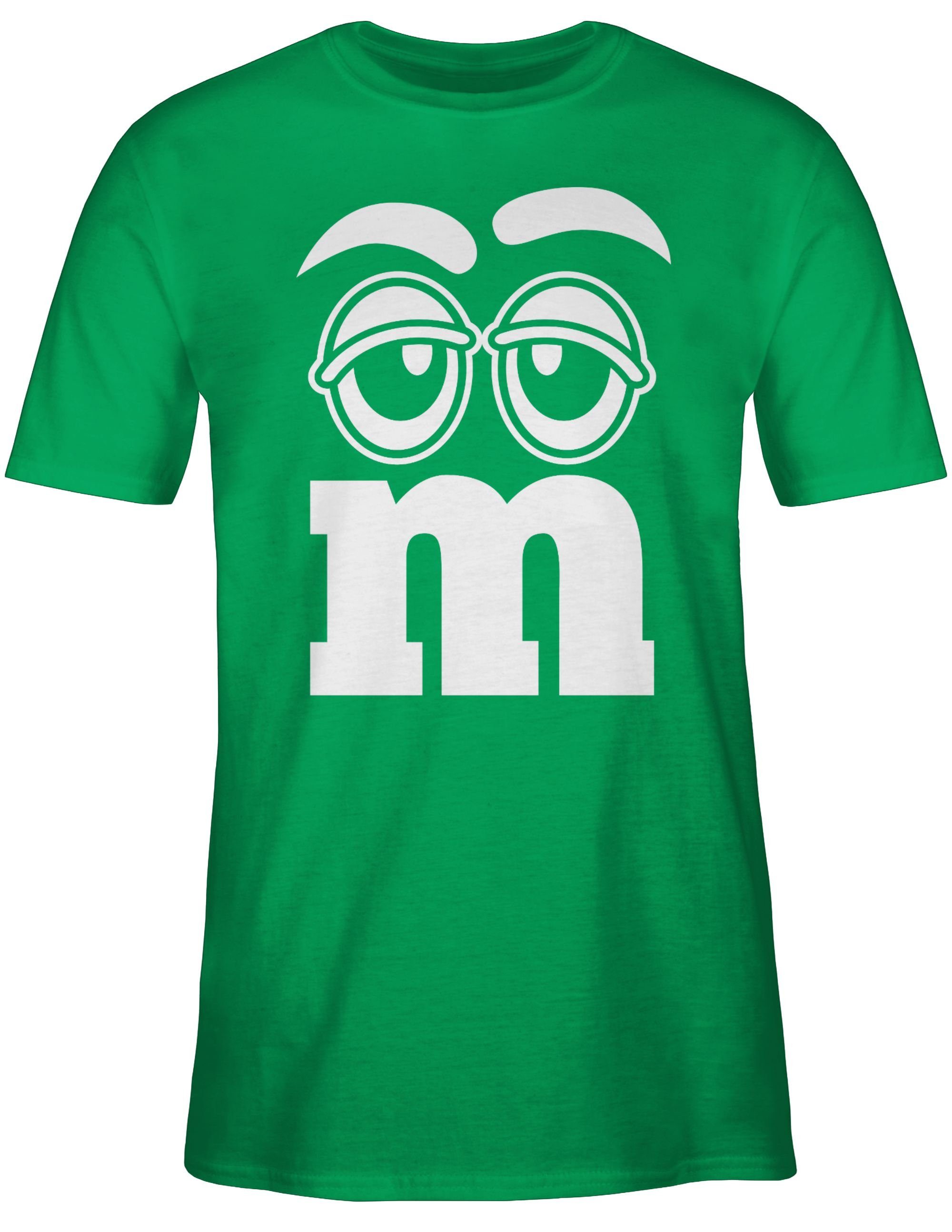 T-Shirt Faschingskostüm Gruppenkostüm M&M Aufdruck Gesicht I M und M I MM Auge
