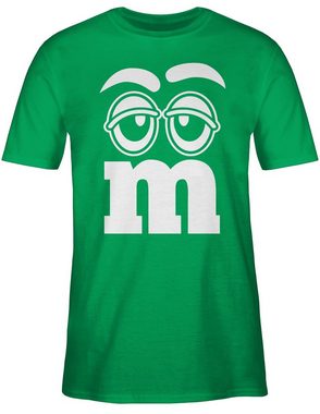 Shirtracer T-Shirt Faschingskostüm Gruppen M&M Aufdruck Gesicht - Karneval Kostüm Herren - Herren Premium T-Shirt karnaval kostum fur kinder - faschingszubehör